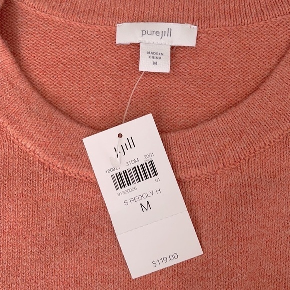 NEW Pure Jill Orange Knit Drawstring Sweater Dress US M - Picture 6 of 7